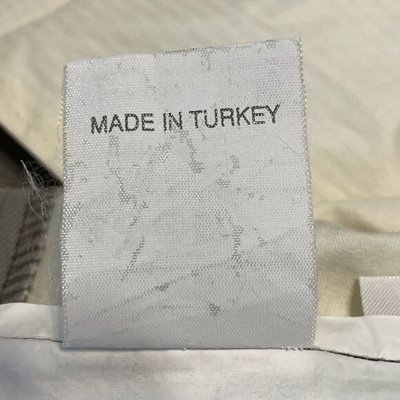 Armani Collezioni Virgin Wool Trousers Taupe Gray Flat Front Dress Pants 36R - Picture 11 of 11